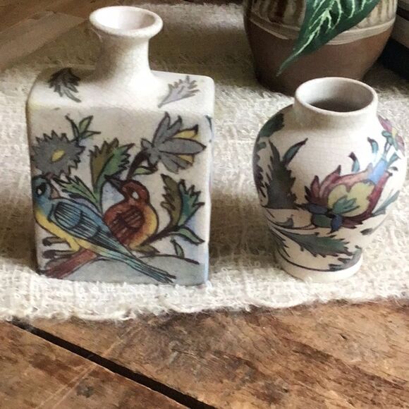 Pottery Barn Iznik Decorative Stoneware Vases Set of Two - Picture 1 of 16